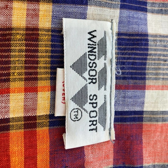 VTG Windsor Sport Womens Blazer Jacket Madras Plaid Preppy Multicolored Bust 38 - Picture 8 of 8